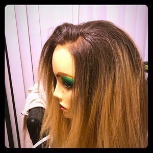 Ombré blonde lace front wig